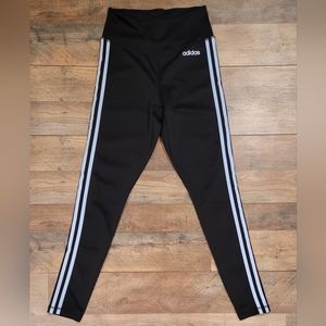 Adidas Climalite Yoga Pants - Grey/Blue Stripes S